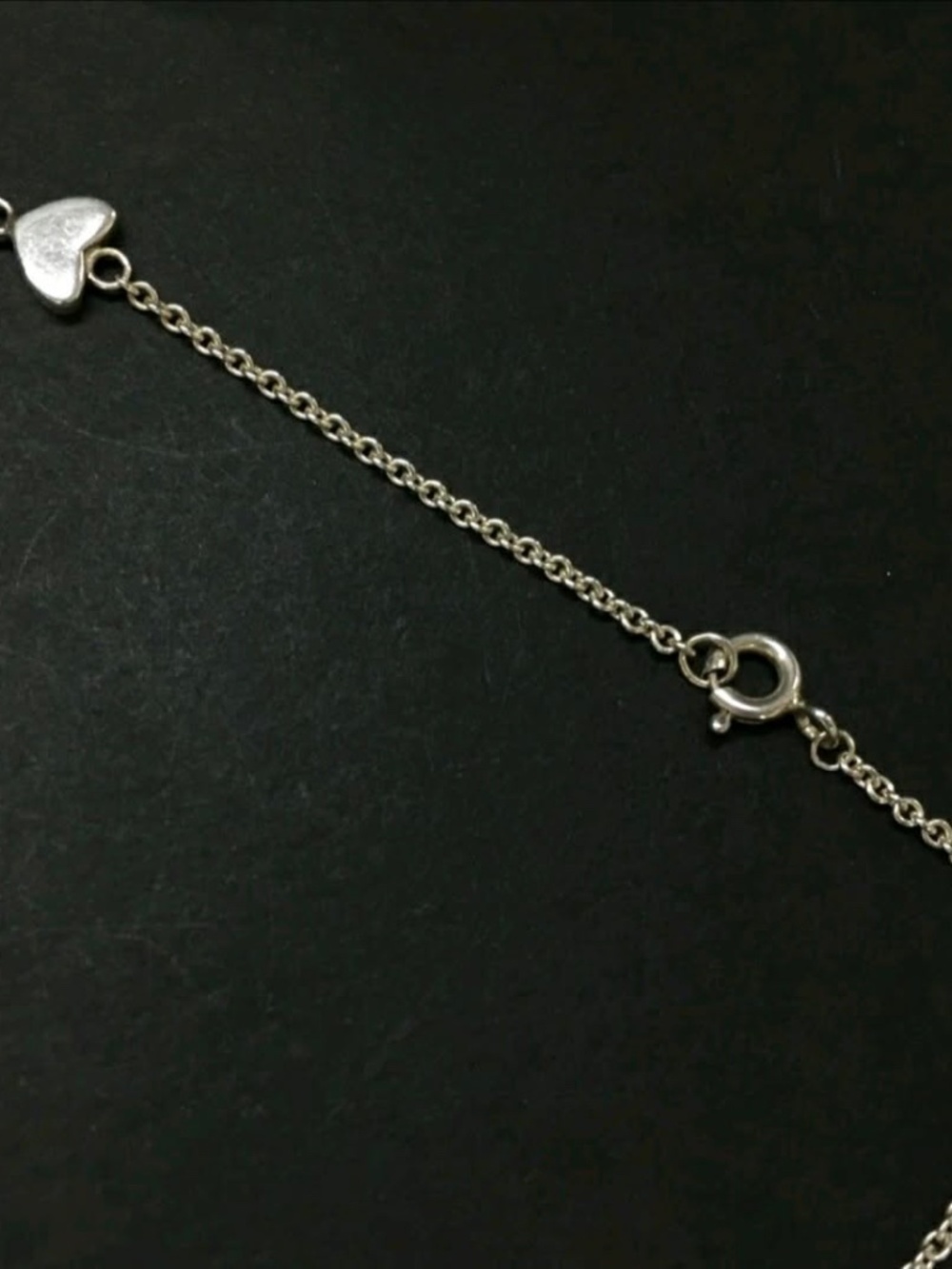 Tiffany & Co. Timeless 925 Sterling Silver Heart Charm Lariat Necklace 19.5 in - Picture 8 of 8